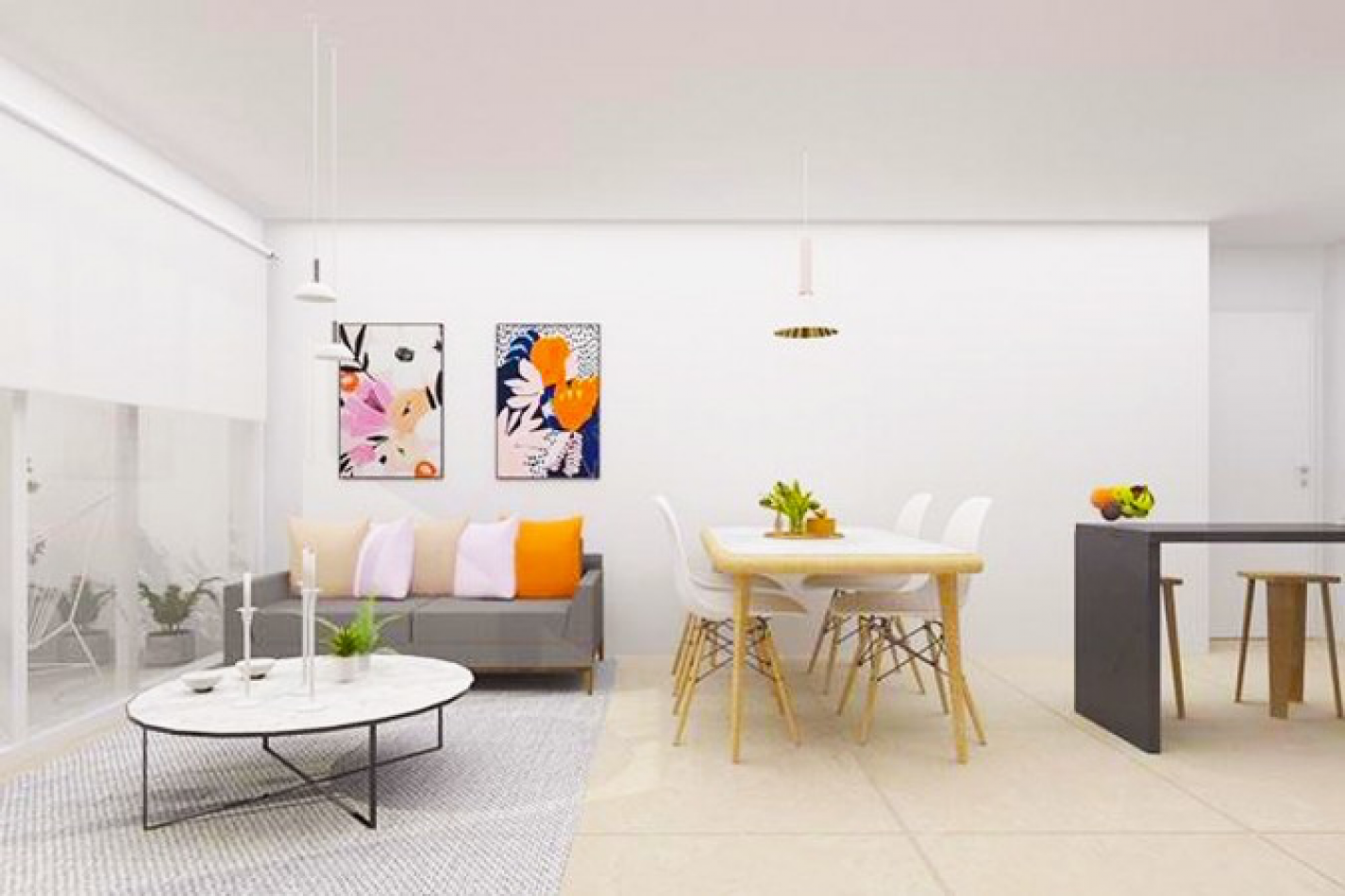 Monoambiente de 36 metros 