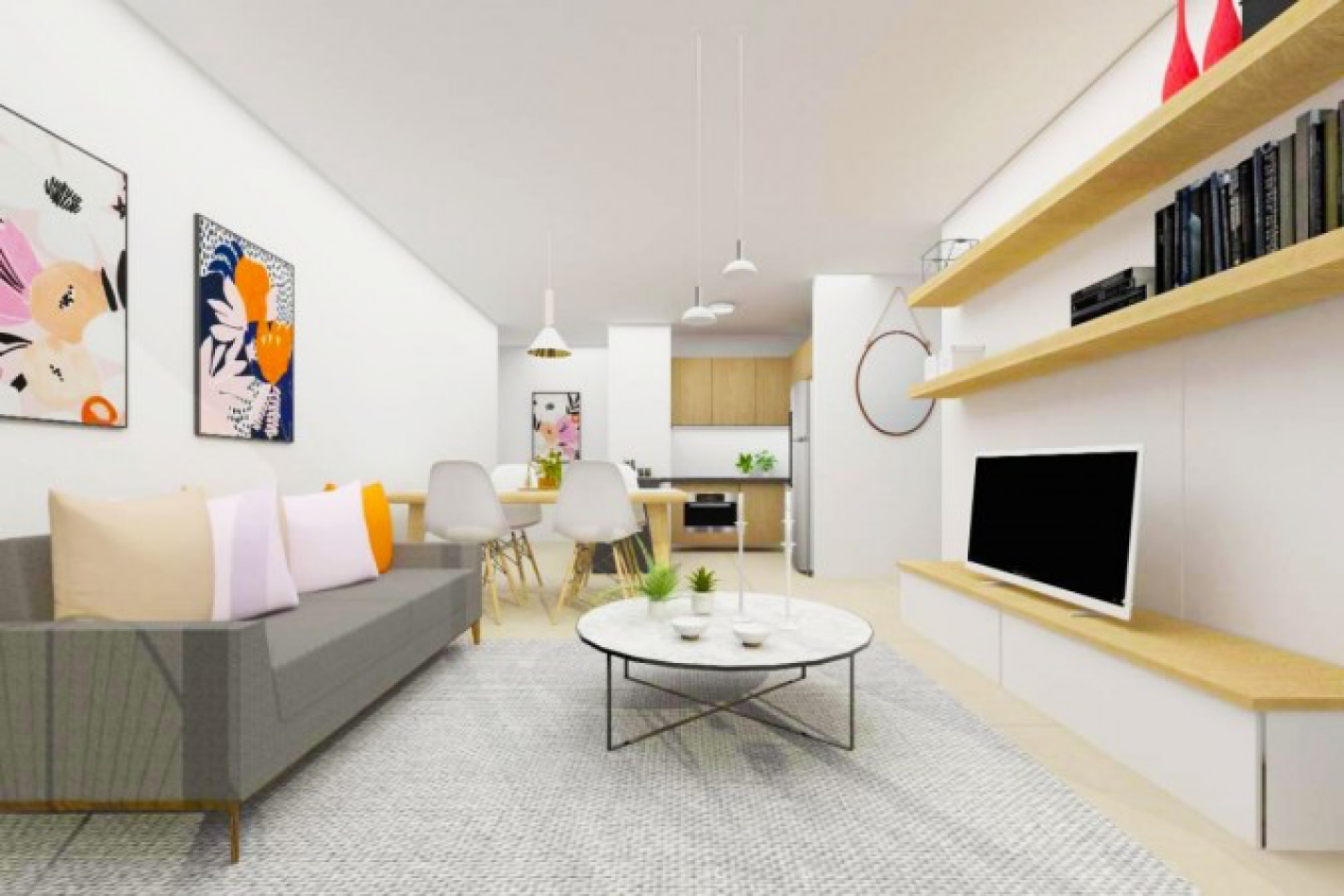 Monoambiente de 36 metros 